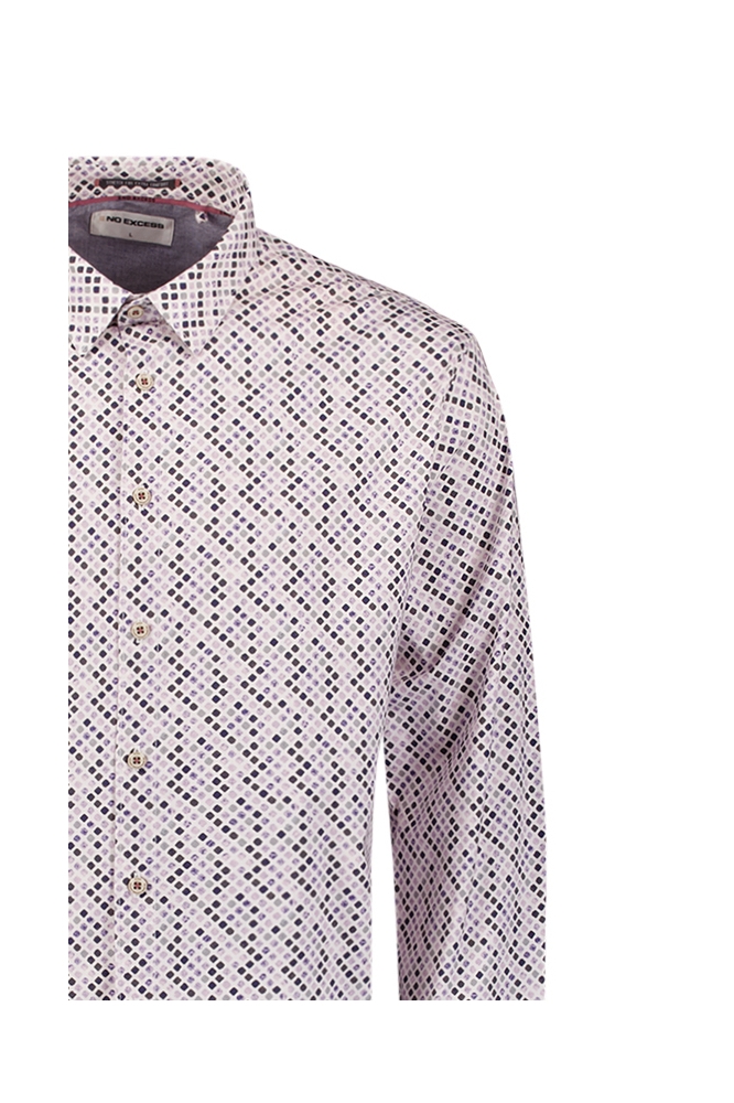 PRINTED STRETCH SHIRT 27430108 146 MAUVE